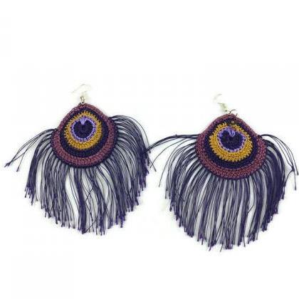 Peacock Earrings Crochet Earrings | Fashion..
