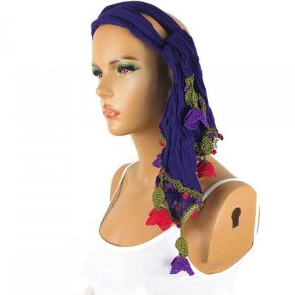 Floral Hair Scarf, Hair Scarf For Women, Turkish..