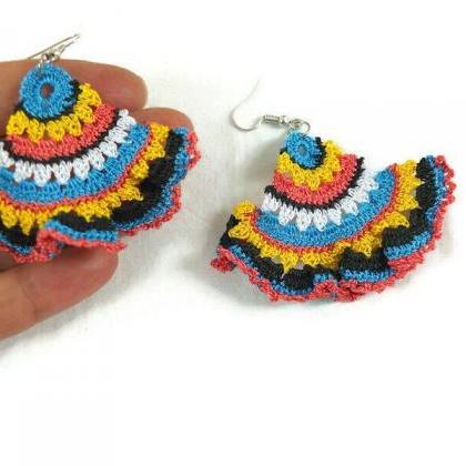 Crochet Dangle Earrings, Crochet Earrings Boho,..