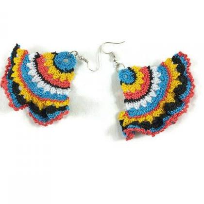 Crochet Dangle Earrings, Crochet Earrings Boho,..