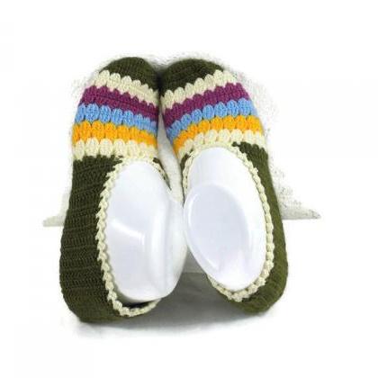Women's Home Slippers, Crochet..