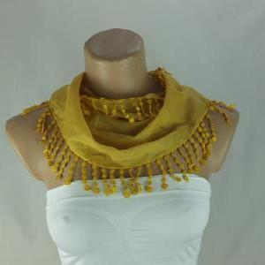 Mustard yellow scarf, fashion scarf..