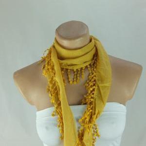 Mustard yellow scarf, fashion scarf..