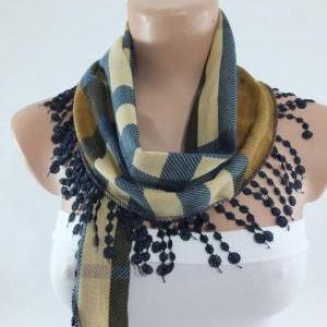 Multicolor Winter Scarf, Cowl With Polyester..