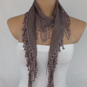 Summer Scarf, Cotton Scarf, Cowl With Polyester..