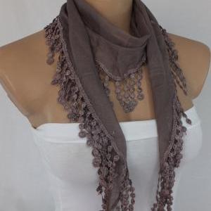 Summer Scarf, Cotton Scarf, Cowl With Polyester..