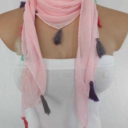 Pink chiffon scarf, Trendy fashion ..