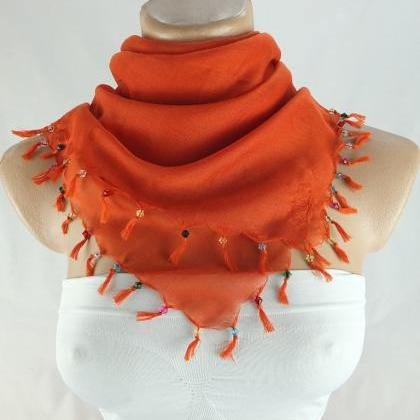 Womens Head scarf with cyrstal bead..