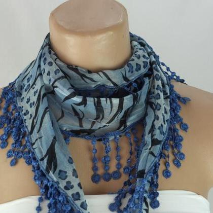 Bluer chiffon scarf, fashion scarf,..
