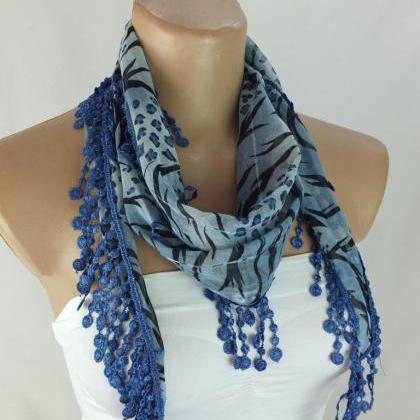 Bluer chiffon scarf, fashion scarf,..
