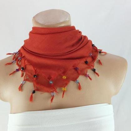 Scarf with cyrstal beads, Square he..